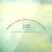 Minimale aangepaste tekst Zakelijk logo Auto vrach Raamsticker (Vel 3)