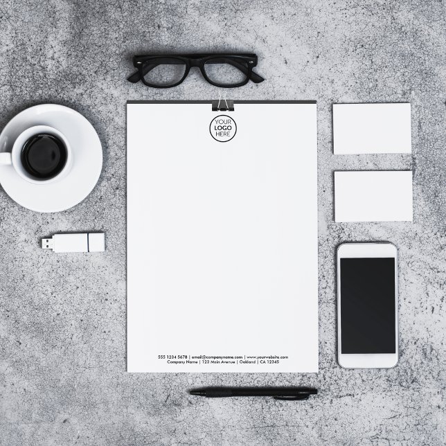 Minimale aangepaste zakelijke Logo Briefhoofd (Creator heeft geüpload)