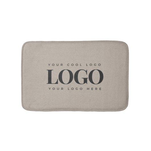 Minimale aangepaste zakelijke Logo Kraft Earthy-lo Badmat (Voorkant)