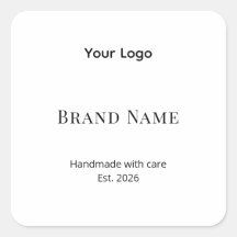 Minimale aangepaste zeep label | bewerkbaar vierka