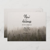 Minimale aankondiging bosmisty Landscape Briefkaart (Voorkant / Achterkant)