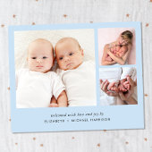 Minimale aankondiging van de foto van Twin Boys Bl