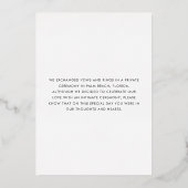 Minimale aankondiging van grijs goudhuwelijk (Achterkant)