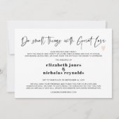 Minimale aankondiging van het kleinste Micro Weddi (Voorkant)