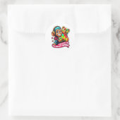 Minimale aap – Dagelijkse groeisticker Ronde Sticker (Tas)