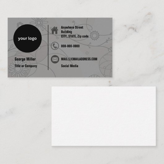Minimale Abstracte aardse tonen Visitekaartje (Voorkant / Achterkant)