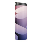 Minimale abstracte achtergrond. Blauw en roze Thermosbeker (Geroteerd rechts)