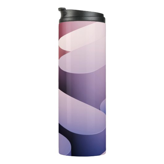 Minimale abstracte achtergrond. Blauw en roze Thermosbeker (Geroteerd rechts)