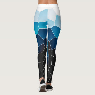 Minimale Abstracte Art Blue Cells Leggings
