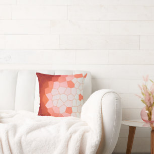Minimale Abstracte Art Coral Red Cells Kussen