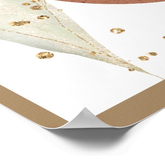 Minimale Abstracte Boho Geometric Poster (Hoek)