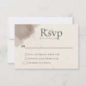 Minimale Abstracte Borstel en Inkt Trouw RSVP (Voorkant)