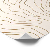 Minimale Abstracte Crème Wit en Goud Poster (Hoek)