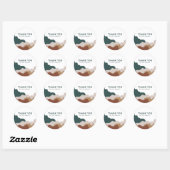 Minimale Abstracte dank Ronde Sticker (Vel)