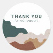 Minimale Abstracte dank Ronde Sticker (Voorkant)