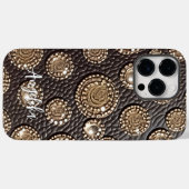 Minimale Abstracte Faux leder-draagtas Case-Mate iPhone Case (Achterkant (horizontaal))