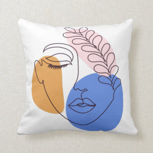 Minimale Abstracte foto-indeling van zijlijn Kussen