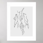 Minimale Abstracte foto-indeling van zijlijn Poster (Voorkant)