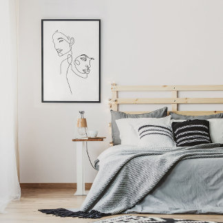 Minimale Abstracte foto-indeling van zijlijn Poster