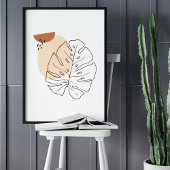 Minimale Abstracte foto-indeling van zijlijn Poster