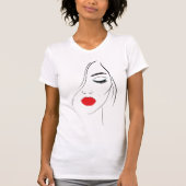 Minimale Abstracte foto-indeling van zijlijn T-shirt (Voorkant)