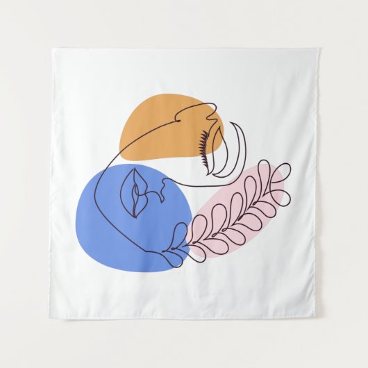 Minimale Abstracte foto-indeling van zijlijn Wandkleed (Voorkant (horizontaal))