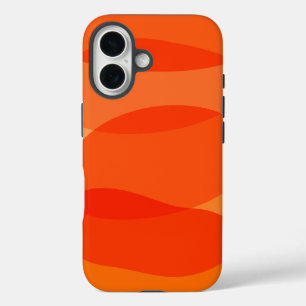 Minimale Abstracte geometrische kunst in het Oranj iPhone 16 Hoesje