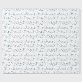 Minimale Abstracte handtekeningen met golven Scand Cadeaupapier (Vlak)