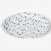 Minimale Abstracte handtekeningen met golven Scand Papieren Bordje (Gekanteld)