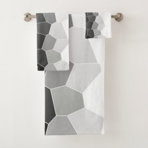 Minimale Abstracte kunststeenwitte kolen Bad Handdoek