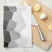 Minimale Abstracte kunststeenwitte kolen Theedoek (Quarter Fold)