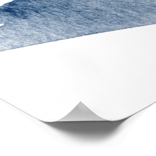 Minimale Abstracte leisteenheuvels Waterverf Poster (Hoek)