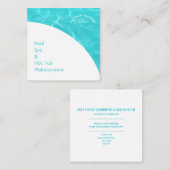 Minimale Abstracte poolrimpels Vierkante Visitekaartje (Voorkant / Achterkant)