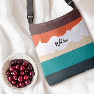 Minimale Abstracte Schattigee Eenvoudige Kleurblok Crossbody Tas