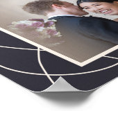 Minimale Abstracte speciale foto van Navy Blue Poster (Hoek)