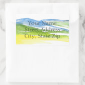 Minimale Abstracte Waterverf Hills 2 labels (Tas)