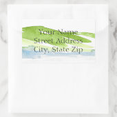 Minimale Abstracte Waterverf Hills 3 labels (Tas)