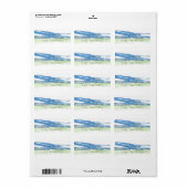 Minimale Abstracte Waterverf Hills 4 labels (Full Sheet)