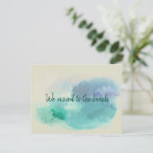 Minimale Abstracte Waterverf Verplaatst naar het s Briefkaart (Staand voorkant)