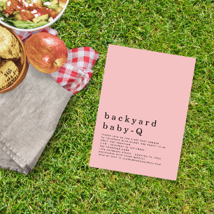 Minimale achtertuin Baby Q BBQ Shower Pink Kaart