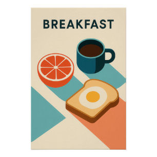 Minimale afbeelding: BREAKFAST Perfect Poster
