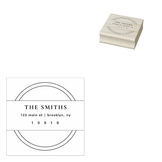 Minimale afbeelding en eenvoudige ronde rubberen s 	rubberstempel (Gestempeld)