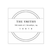 Minimale afbeelding en eenvoudige ronde rubberen s 	rubberstempel (Afrduk)