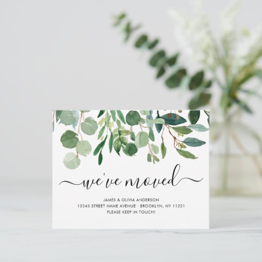 Minimale afbraak We hebben nieuwe thuisbeweging ge Aankondigingskaart (Staand voorkant)