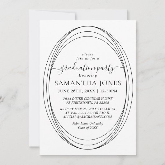 Minimale Afstuderen voor kalligrafie Kaart (Voorkant)