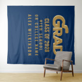 Minimale Afstuderen voor moderne goudbloedige typo Wandkleed (In Situ (horizontaal))