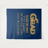 Minimale Afstuderen voor moderne goudbloedige typo Wandkleed (Voorkant (horizontaal))