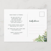 Minimale afvoer van nieuw thuisadres aankondigingskaart (Achterkant)