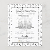 Minimale agenda voor de dag van de bruidsdag (Achterkant)