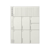 Minimale agenda voor speciale weekbladen notitieblok (Gedraaid)